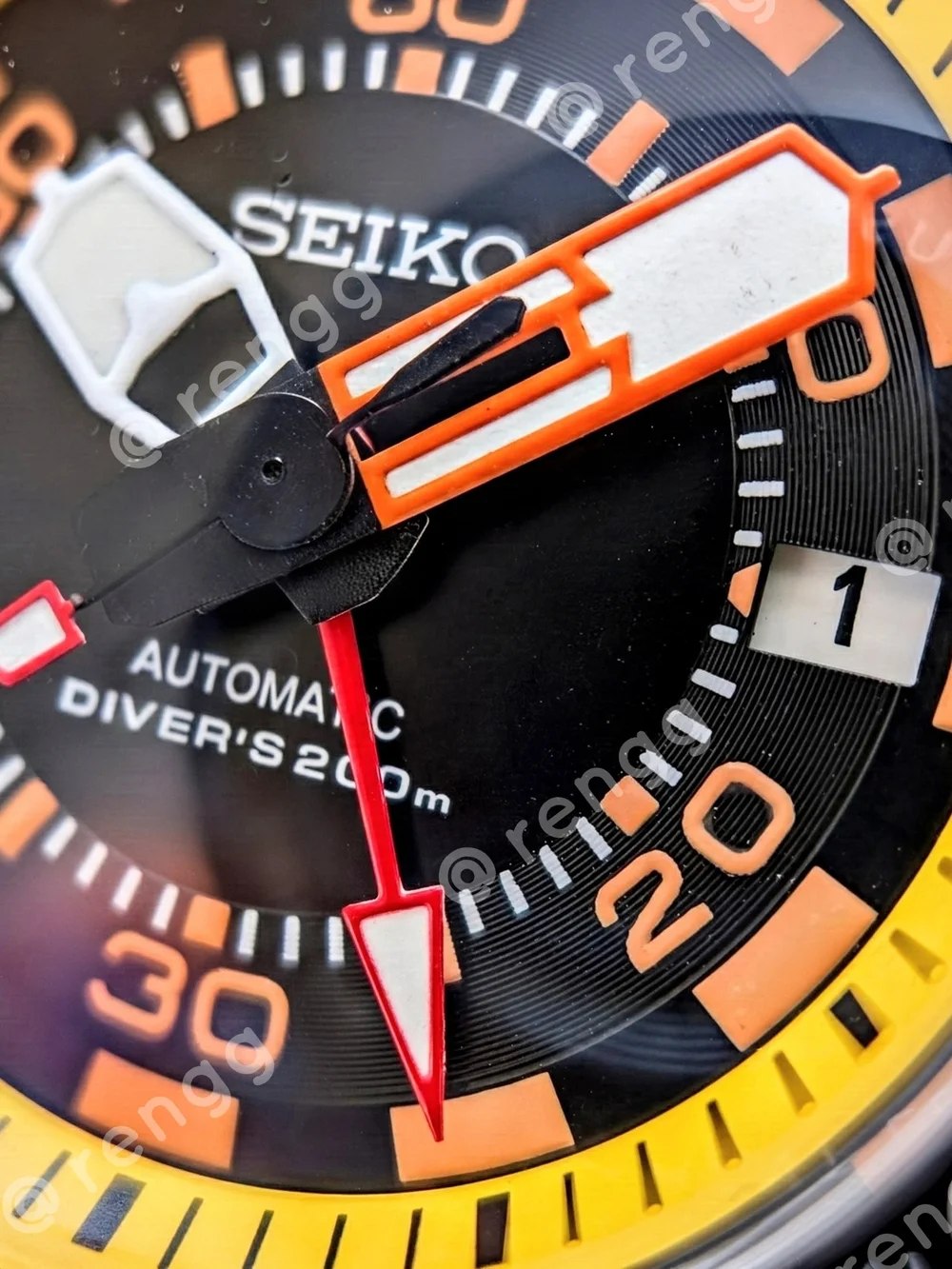 47mm Titanium GMT Tuna Canned Seiko Automatic Diver Mod Watch Black Yellow